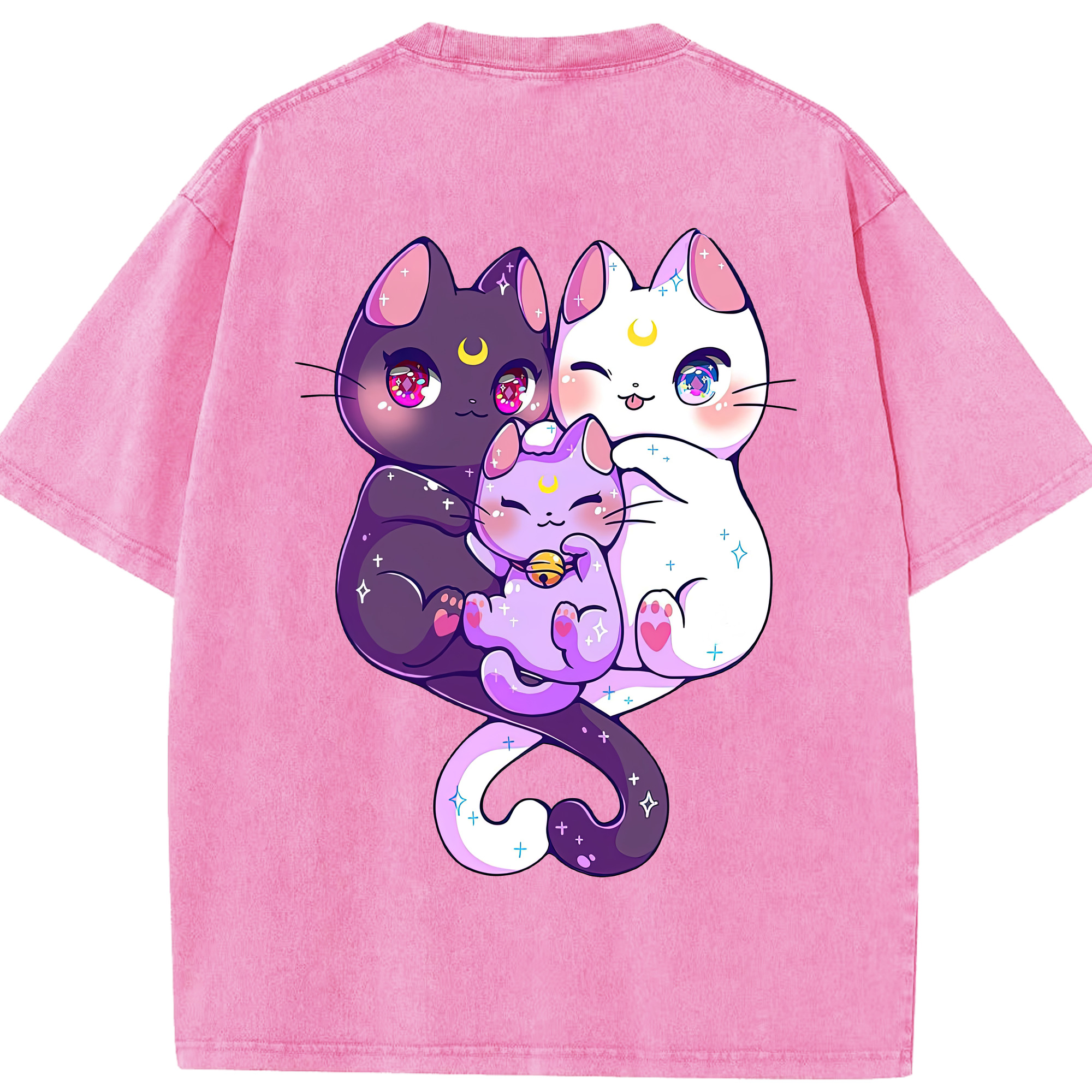（画像用） 美少女戦士セーラームーン Sailor Moon 綿100% ヴィンテージ風 半袖Tシャツ（背面プリント）